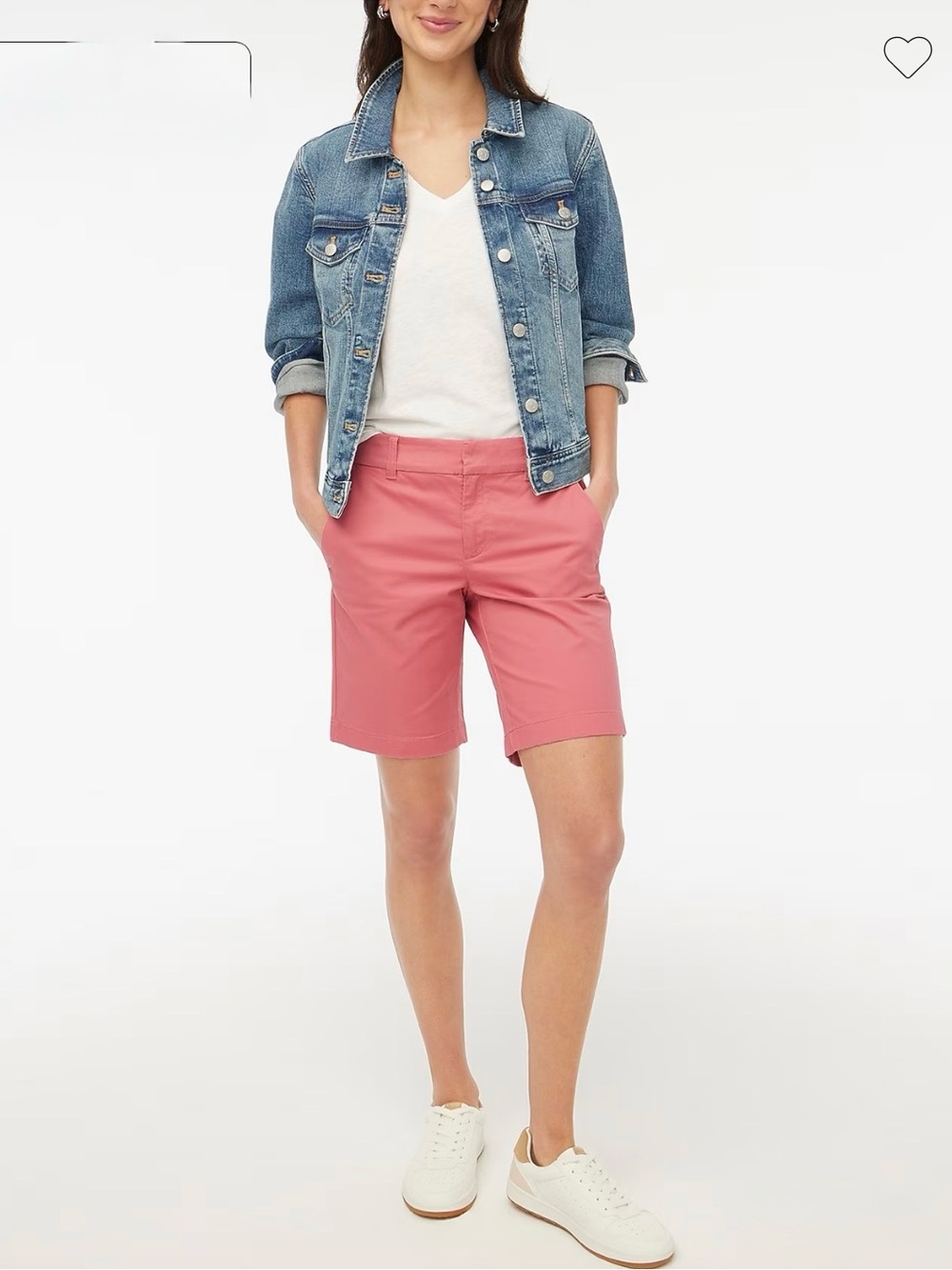 J. Crew Factory 9" Frankie bermuda chino shorts Size 14 Dusty Red BNWT